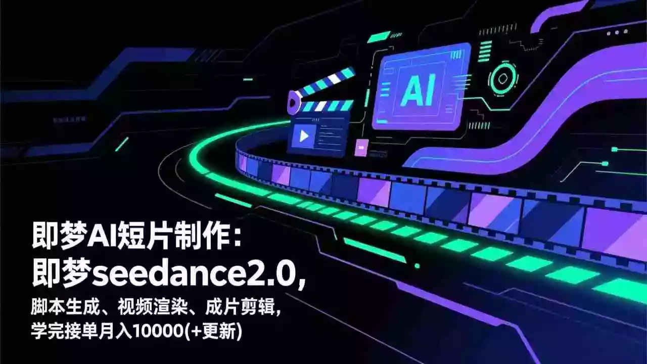 (17969期)即梦AI 短片制作(更新):即梦seedance2.0,脚本生成、视频渲染、成片剪辑,学完接单月入10000+