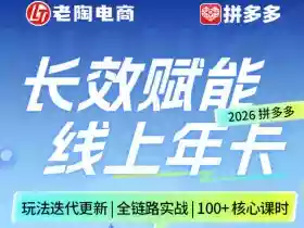 拼多多线上SVIP线上年卡,从认知到基础、从推广到活动、从活动到玩法,全链路实战(260730)