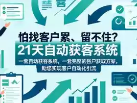 怕找客户累、留不住?21天自动获客系统,一套完整的客户获取方案,助您实现客户自动化引流【原创双语字幕】