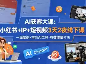 AI获客大课小红书+IP+短视频3天2夜线下课,用最真实的一线案例,最前沿的AI工具,最有效的流量打法(完整版)