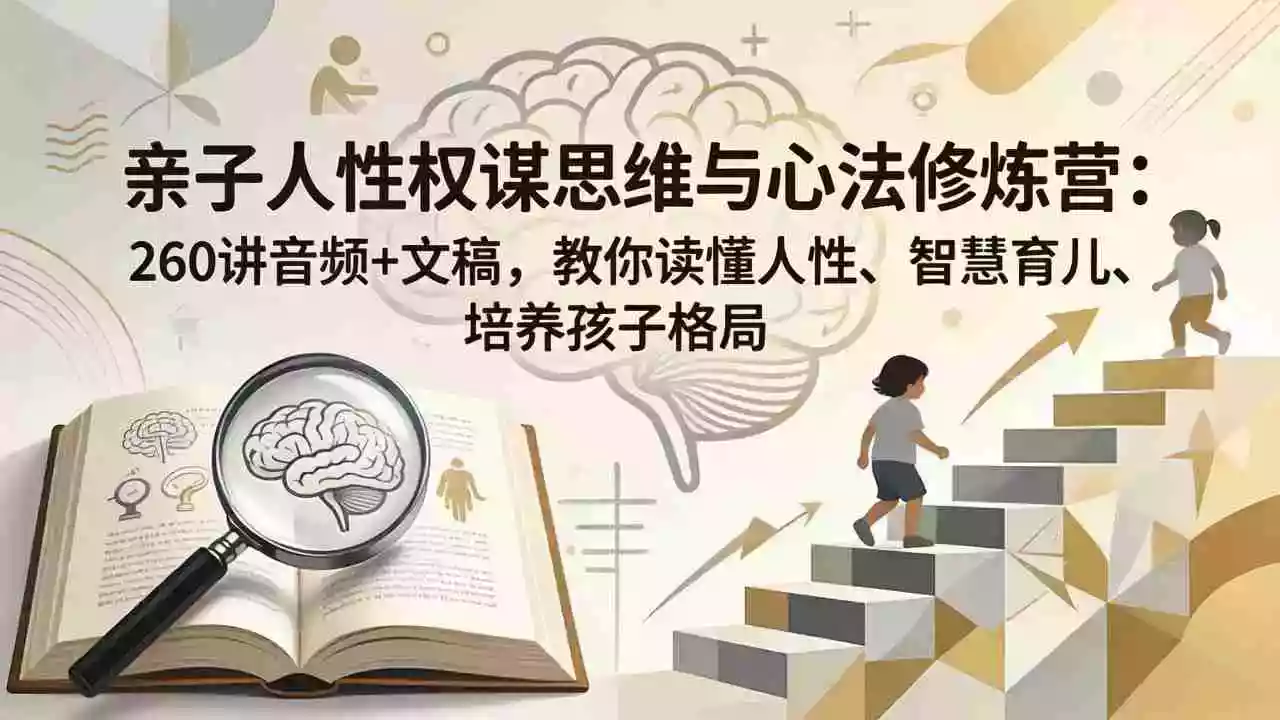亲子人性权谋思维与心法修炼营:260讲音频+文稿,教你读懂人性、智慧育儿、培养孩子格局