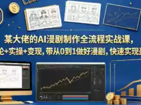 某大佬的AI漫剧制作全流程实战课,理论+实操+变现,带从0到1做好漫剧,快速实现盈利