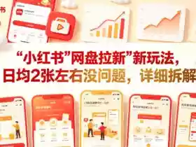 小红书【网盘拉新】新玩法,日均2张左右没问题,详细拆解