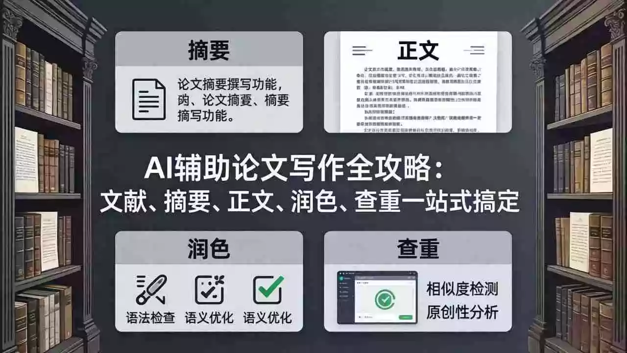 (17970期)AI辅助论文写作全攻略:文献、摘要、正文、润色、查重一站式搞定