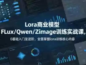 系统性学习Lora商业模型FLux/Qwen/Zimage训练实战课,0基础入门至进阶,全面掌握lora训练核心内容