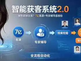 客愁到掉头发?智能获客系统2.0,7亿客源+专家辅导直接给,实现从线索挖掘到客户转化的全流程自动化