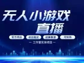 无人小游戏直播:0基础也能做的轻资产副业,解锁无人直播盈利新玩法,轻松月入1W+【揭秘】