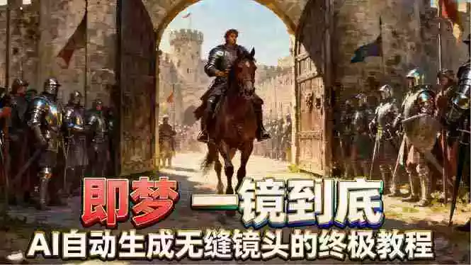 即梦AI一镜到底终极教程,智能补帧+运镜技巧,AI自动生成无缝丝滑长镜头高效出片
