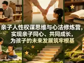 亲子人性权谋思维与心法修炼营,实现亲子同心、共同成长,为孩子的未来发展筑牢根基【音频】