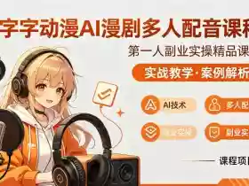 字字动漫AI漫剧多人配音课程,实战教学,案例解析