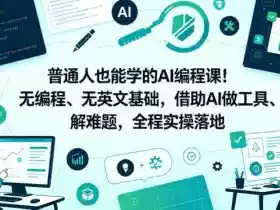 普通人也能学的AI编程课!无编程、无英文基础,借助AI做工具、解难题,全程实操落地