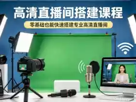 高清直播间搭建课程,零基础也能快速搭建专业高清直播间