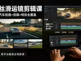 大叔丝滑运镜剪辑课，汽车拍摄+剪辑+特效全覆盖，新手也能拍出电影感