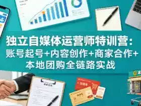 独立自媒体运营师特训营:账号起号+内容创作+商家合作+本地团购全链路实战