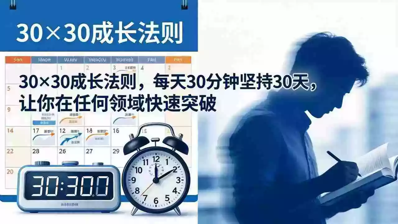付费文章:30×30成长法则,每天30分钟坚持30天,让你在任何领域快速突破