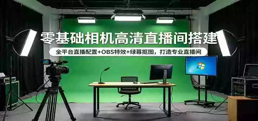 图片[1]-零基础相机高清直播间搭建：全平台直播配置+OBS特效+绿幕抠图，打造专业直播间