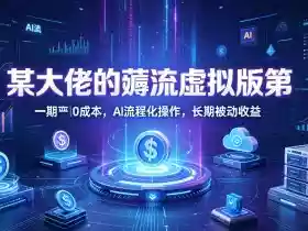 某大佬的薅流虚拟版第一期丨0成本,AI流程化操作,长期被动收益