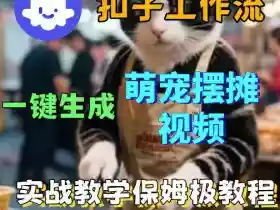 扣子coze工作流一键生成萌宠摆摊视频,保姆级实操搭建教学