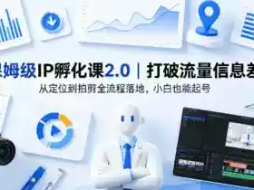 保姆级IP孵化课2.0|打破流量信息差,从定位到拍剪全流程落地,小白也能起号