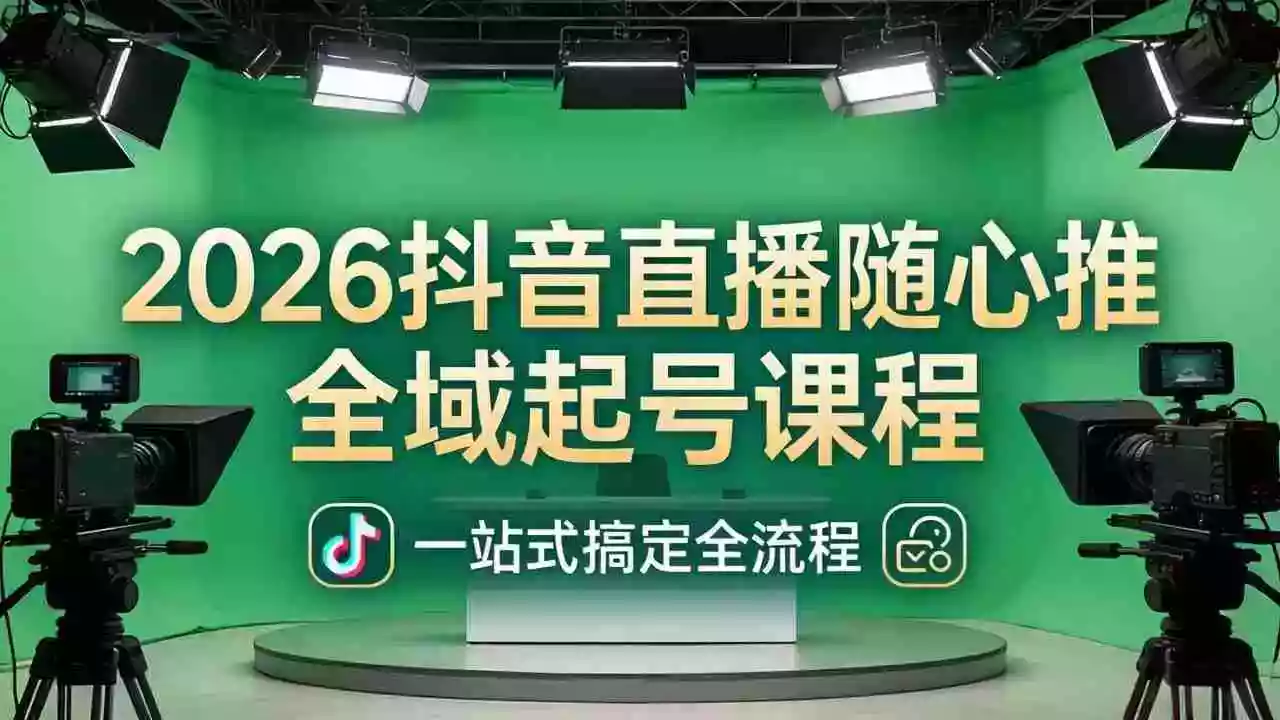 2026抖音直播随心推全域起号课程(更新4月18):一站式搞定直播起号、稳号、放量全流程