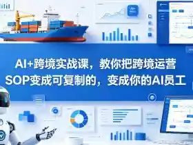 AI+跨境实战课,教你把跨境运营SOP变成可复制的,变成你的AI员工