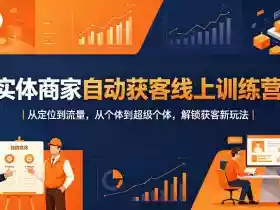 实体商家自动获客线上训练营|从定位到流量,从个体到超级个体,解锁获客新玩法