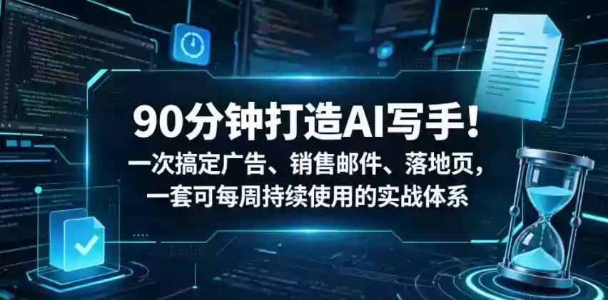 90分钟打造AI写手!一次搞定广告、销售邮件、落地页,一套可每周持续使用的实战体系【原创双语字幕】