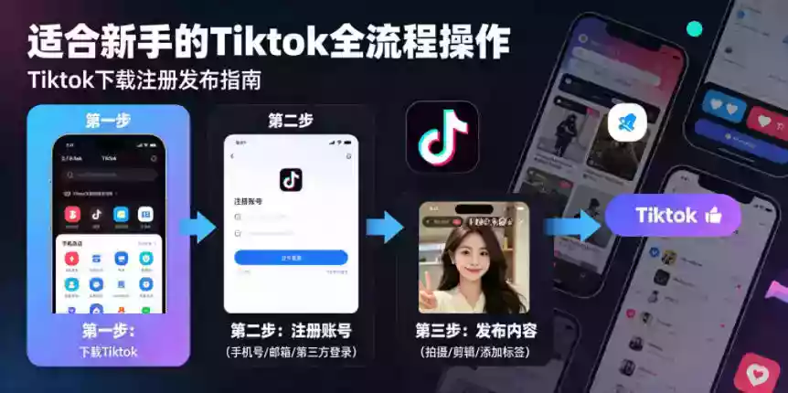 Tiktok下载注册发布,适合新手的Tiktok全流程操作