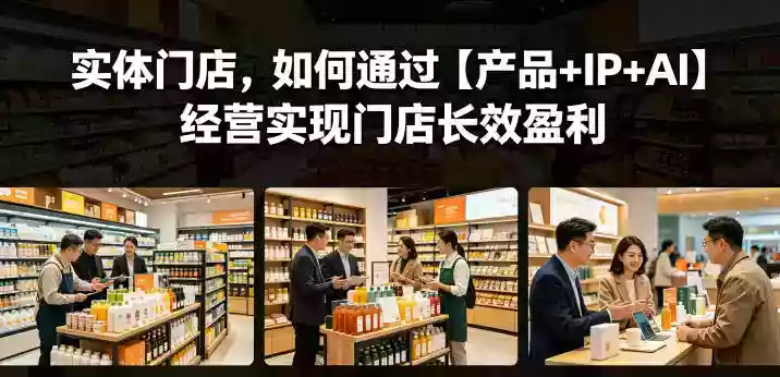 实体门店,如何通过【产品+IP+AI】经营实现门店长效盈利