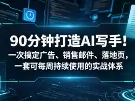 90分钟打造AI写手！一次搞定广告、销售邮件、落地页，一套可每周持续使用的实战体系【原创双语字幕】