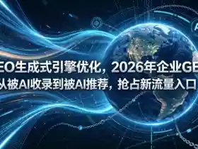 GEO生成式引擎优化,2026年企业GEO从被AI收录到被AI推荐,抢占新流量入口