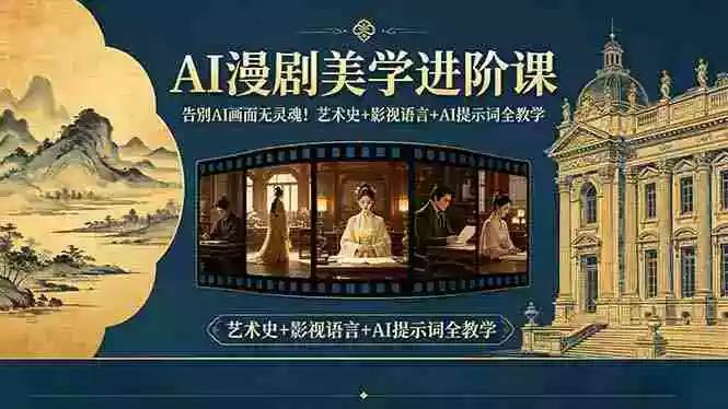 告别AI画面无灵魂!AI漫剧美学进阶课,艺术史+影视语言+AI提示词全教学