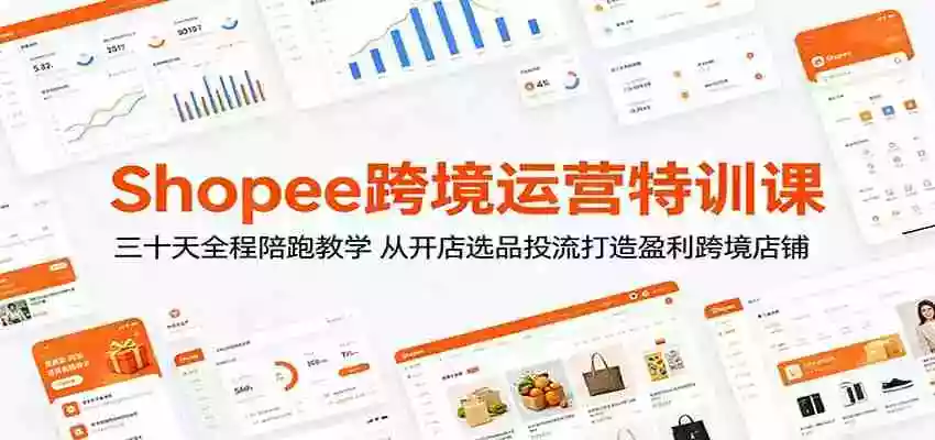 Shopee跨境运营特训课:三十天全程陪跑教学,从开店选品投流打造盈利跨境店铺