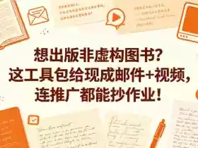想出版非虚构图书?这工具包给现成邮件+视频,连推广都能抄作业!【原创双语字幕】