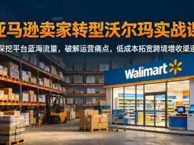 亚马逊卖家转型沃尔玛实战课，深挖平台蓝海流量，破解运营痛点，低成本拓宽跨境增收渠道