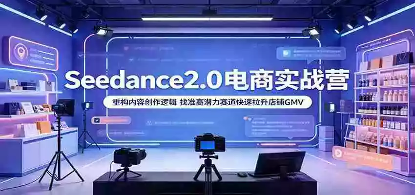 Seedance2.0电商实战营:重构内容创作逻辑,找准高潜力赛道快速拉升店铺GMV