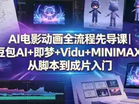 AI电影动画全流程先导课|豆包AI+即梦+Vidu+MINIMAX,从脚本到成片入门
