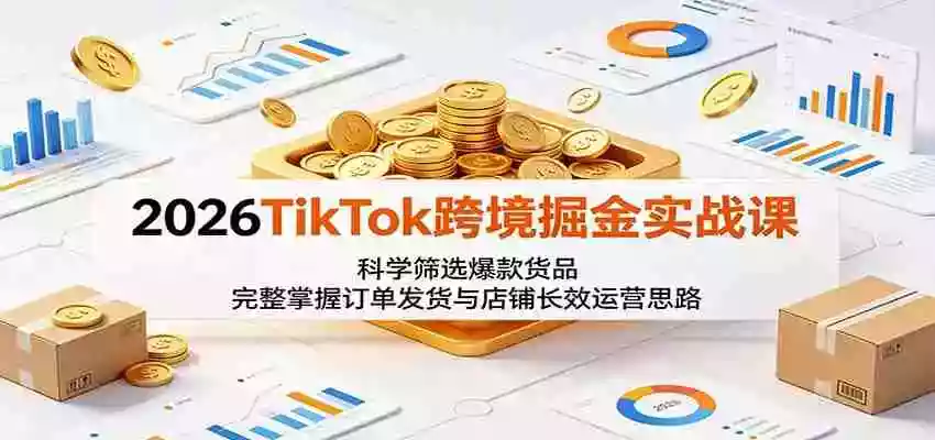 图片[1]-2026TikTok跨境掘金实战课：科学筛选爆款货品，完整掌握订单发货与店铺长效运营思路