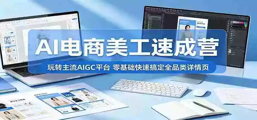 AI电商美工速成营:玩转主流AIGC平台,零基础快速搞定全品类详情页
