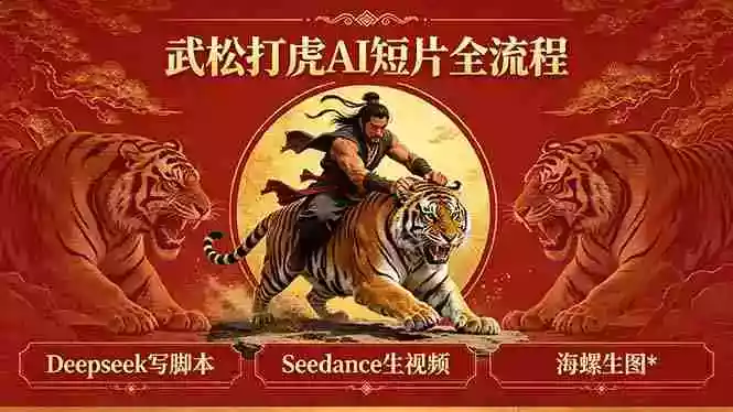 武松打虎AI短片全流程:Deepseek写脚本+Seedance生视频+海螺生图