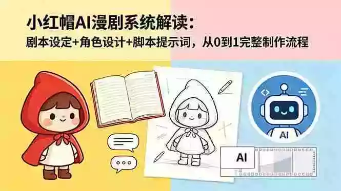 小红帽AI漫剧系统解读：剧本设定+角色设计+脚本提示词，从0到1完整制作流程
