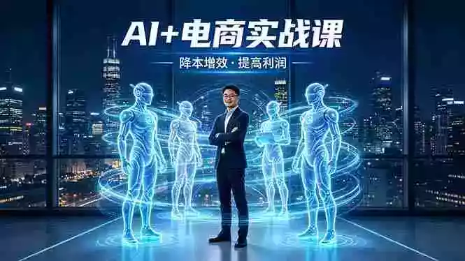 AI+电商实战课,1人+N个AI 智能体,把SOP变AI员工,实现降本增效提高利润