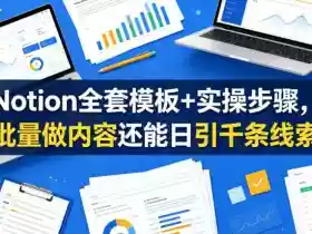 Notion全套模板+实操步骤，批量做内容还能日引千条线索【原创双语字幕】