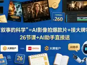 学《叙事的科学》=AI影像拍爆款片+接大牌客户?26节课+AI助手直接送【原创双语字幕】