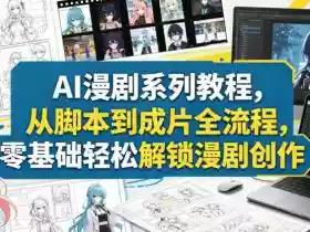 AI漫剧系列教程，从脚本到成片全流程，零基础轻松解锁漫剧创作