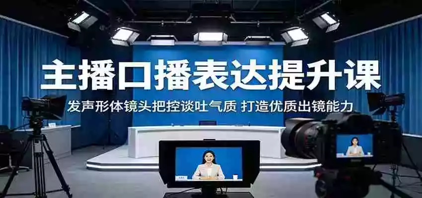 主播口播表达提升课：发声形体镜头把控谈吐气质，打造优质出镜能力