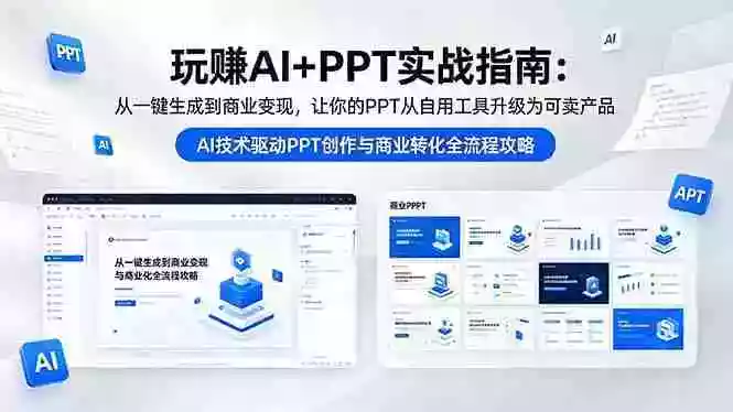 玩赚AI+PPT实战指南-更新5月13:从一键生成到商业变现,让你的PPT从自用工具升级为可卖产品