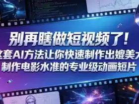 别再瞎做短视频了！这套AI方法让你快速制作出媲美大制作电影水准的专业级动画短片【原创双语字幕】