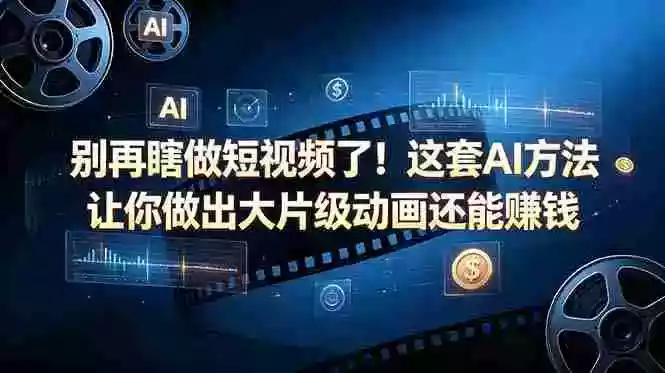 别再瞎做短视频了!这套 AI 方法让你做出大片级动画还能赚钱【原创双语字幕】