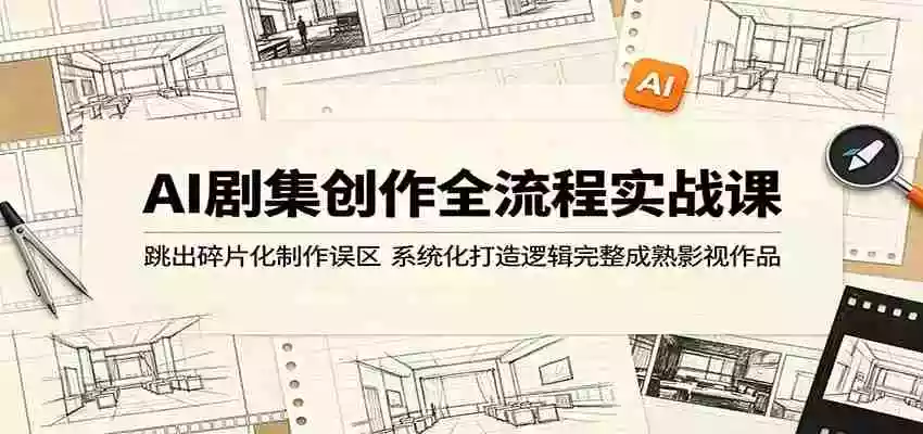 图片[1]-AI剧集创作全流程实战课：跳出碎片化制作误区，系统化打造逻辑完整成熟影视作品
